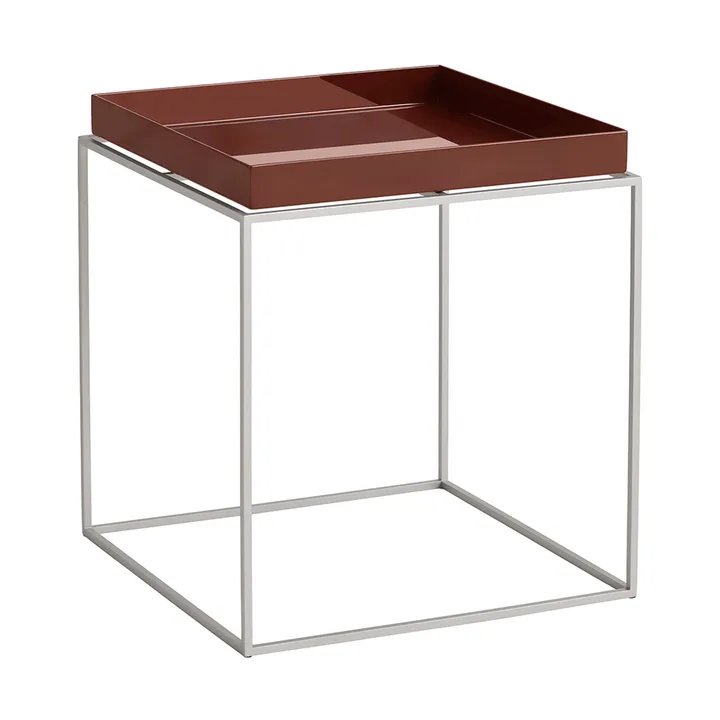 Tray Table medium brickbord - Chocolate-silikone grå, 40x40x44 cm - HAY