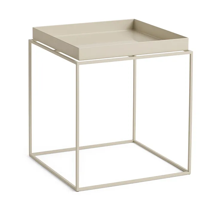 Tray Table medium brickbord - Varm beige, 40x40x44 cm - HAY