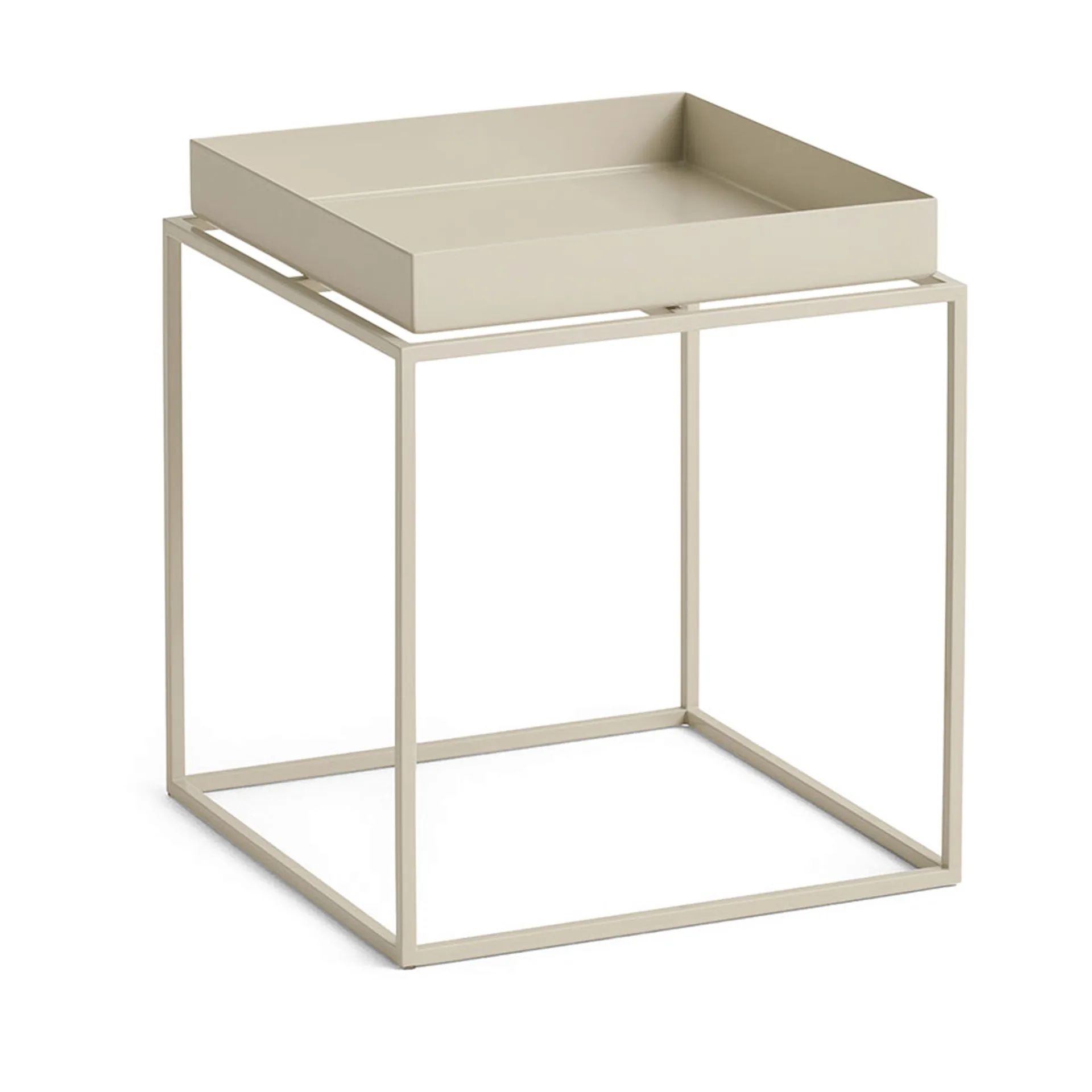 Tray Table medium brickbord, Warm beige, 30x30x34 cm HAY