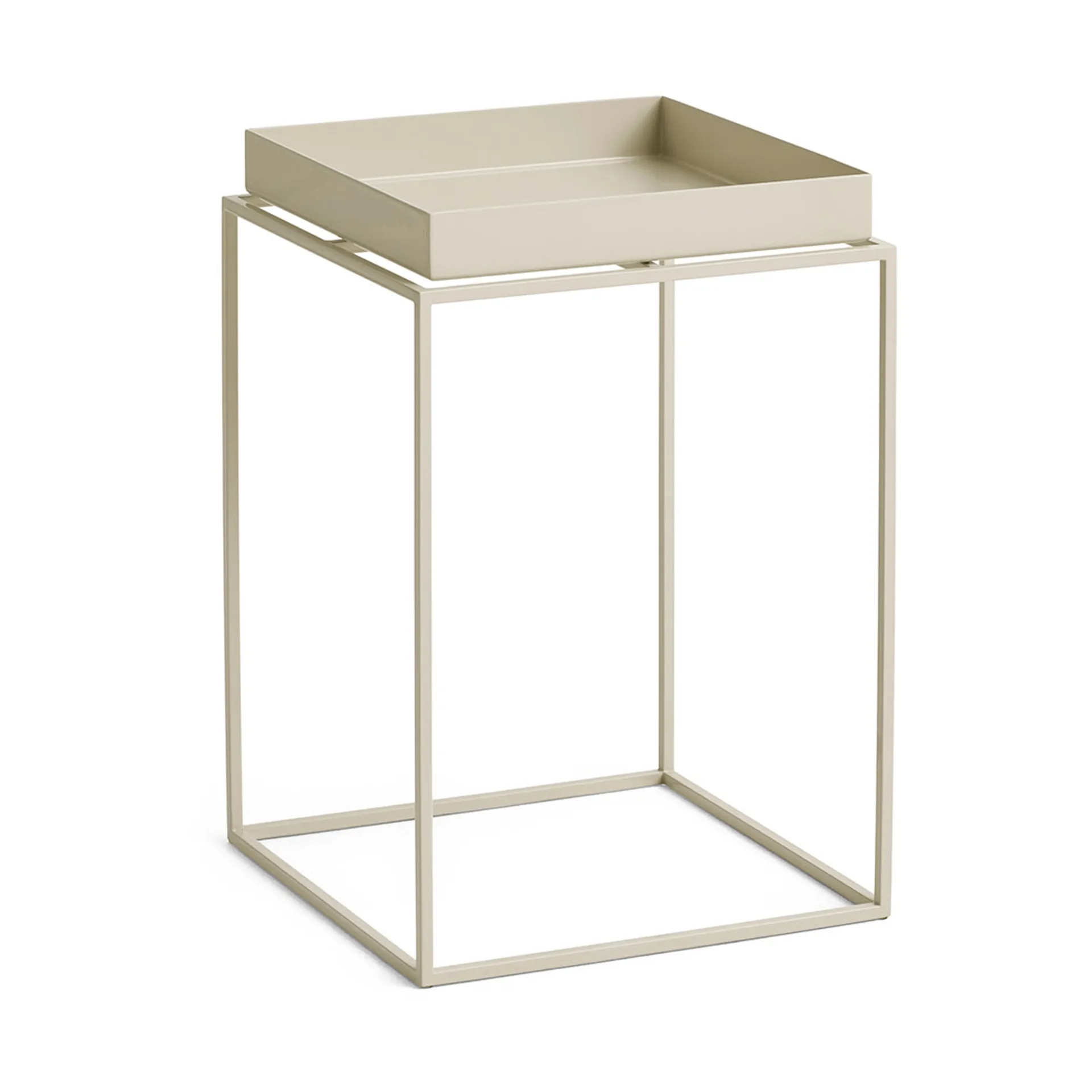Tray Table medium brickbord, Warm beige, 30x30x44 cm HAY