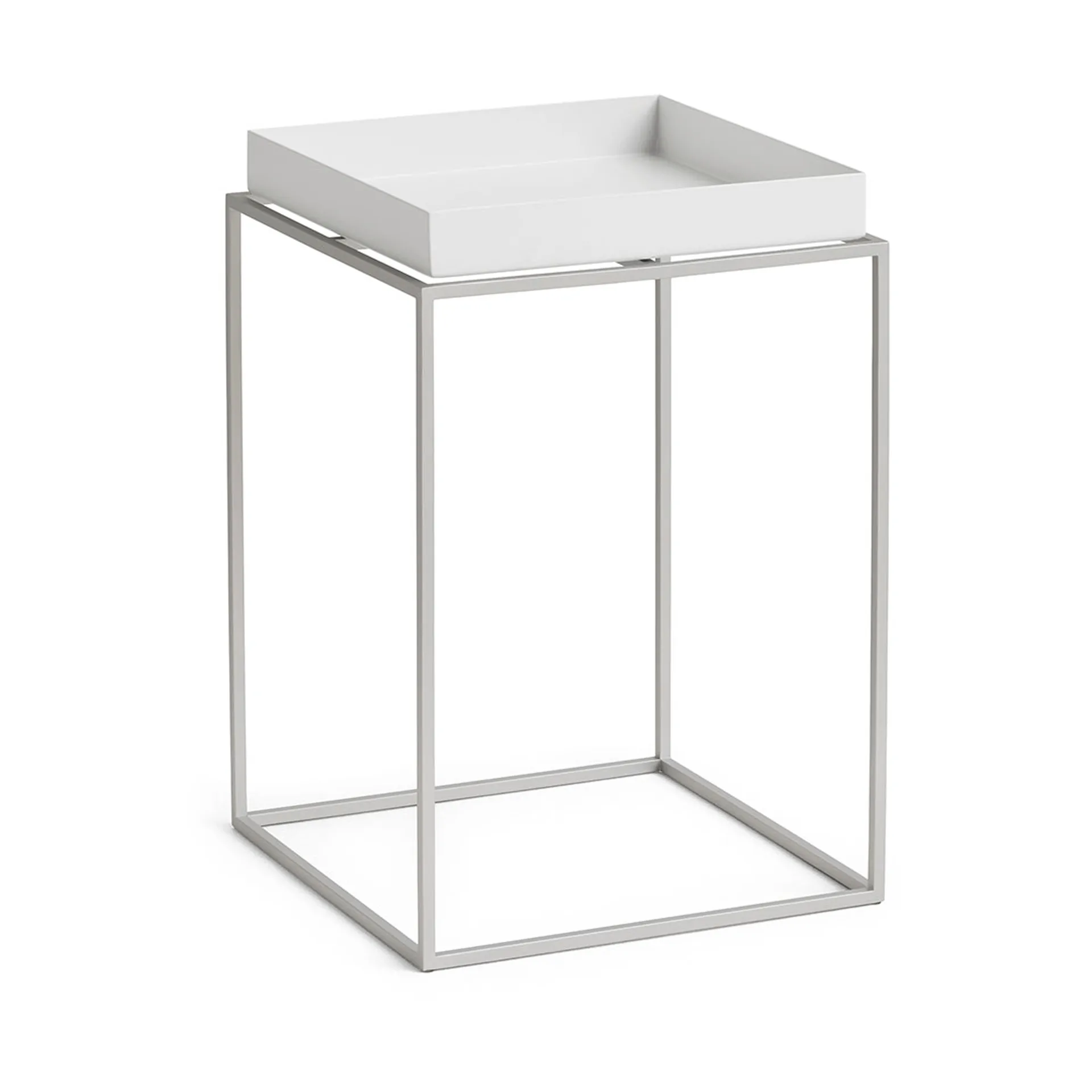Tray Table medium brickbord, White-silikone grå, 30x30x44 cm HAY