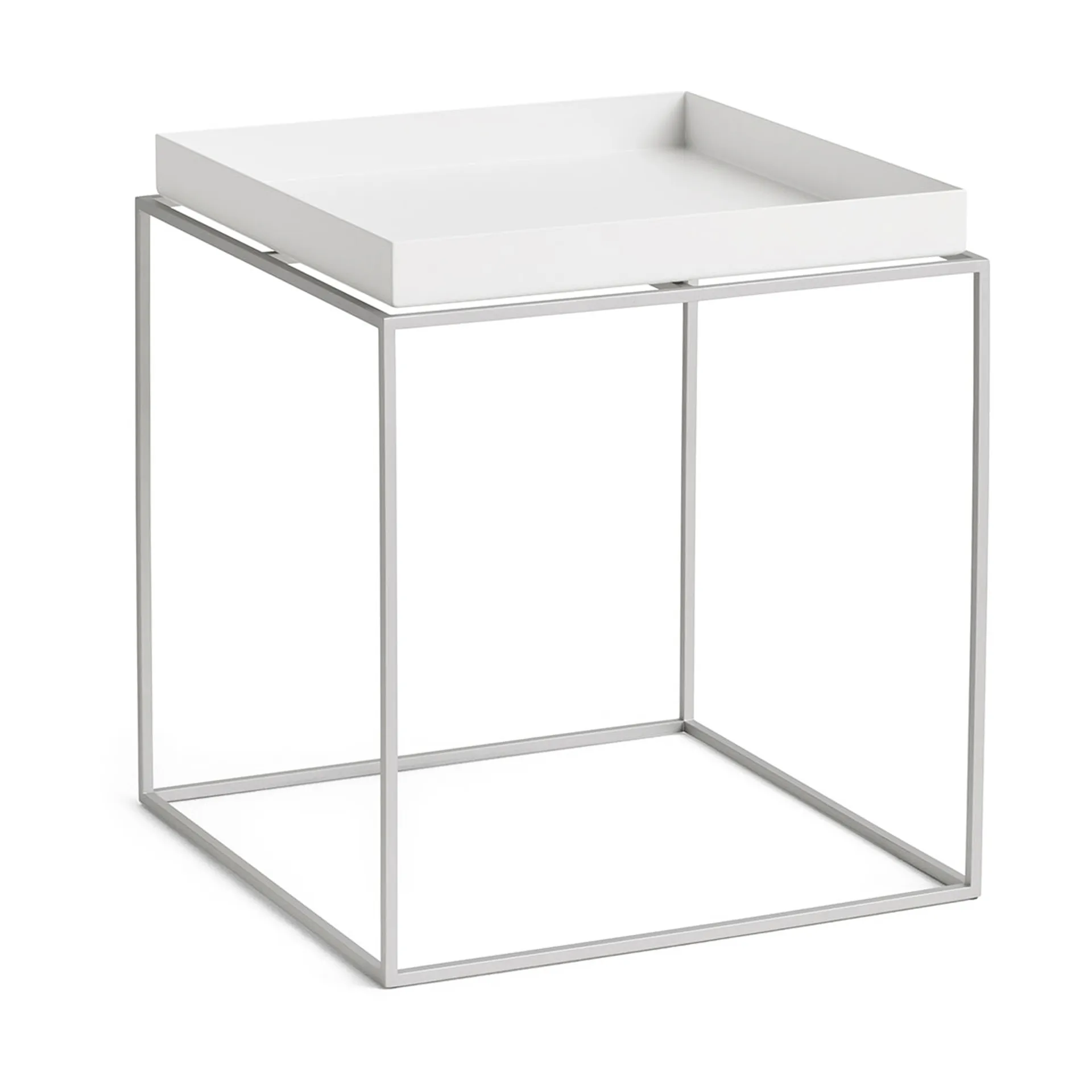 Tray Table medium brickbord, White-silikone grå, 40x40x44 cm HAY