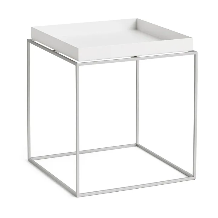 Tray Table medium brickbord - White-silikone grå, 40x40x44 cm - HAY