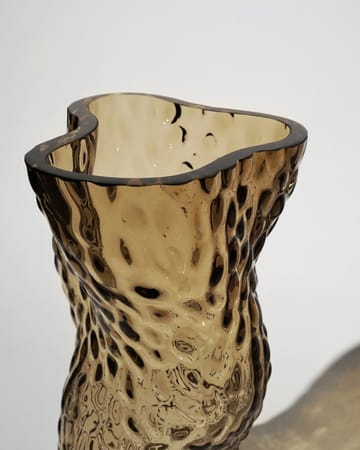 Ostrea Rock vase glas 30 cm - Smoke - Hein Studio