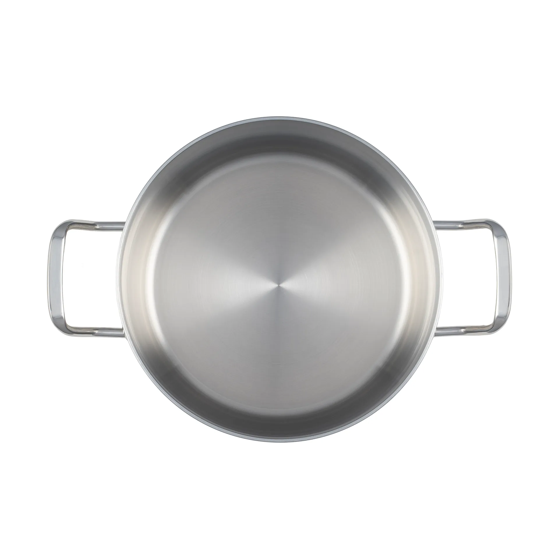 Heirol Steely Classic Triply gryde med låg 5,5 liter, Rustfrit stål Heirol