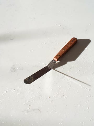 Paletkniv med vinklet træhåndtag - Rosentræ-rustfrit stål - Heirol