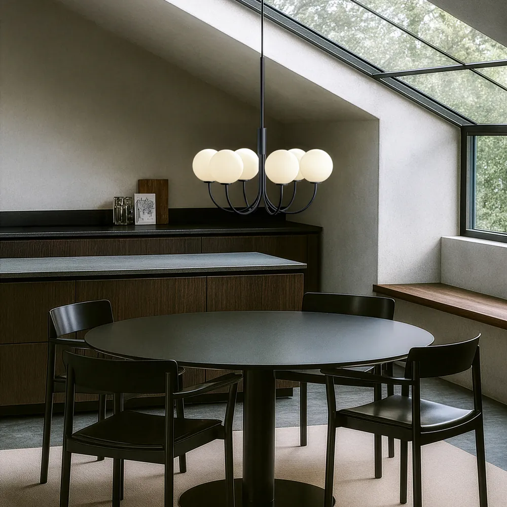 Ballon lysekrone Ø 45 cm, Sort, Ø60 cm Herstal