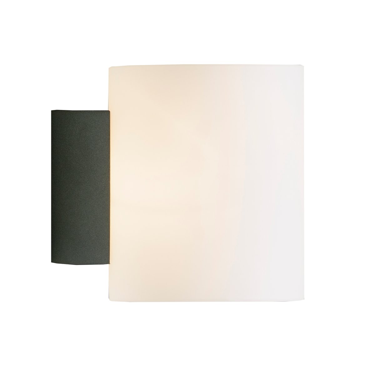 Herstal Evoke væglampe small antracitgrå-hvidt glas