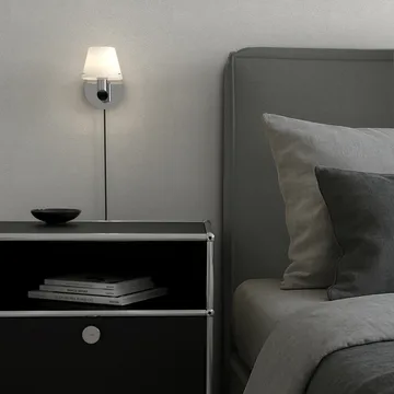 Gil væglampe - Krom–opal glas - Herstal