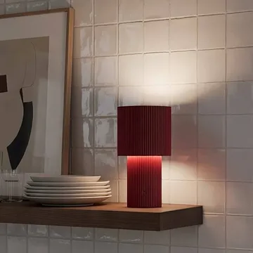 Iluma bordlampe portabel - Rød - Herstal