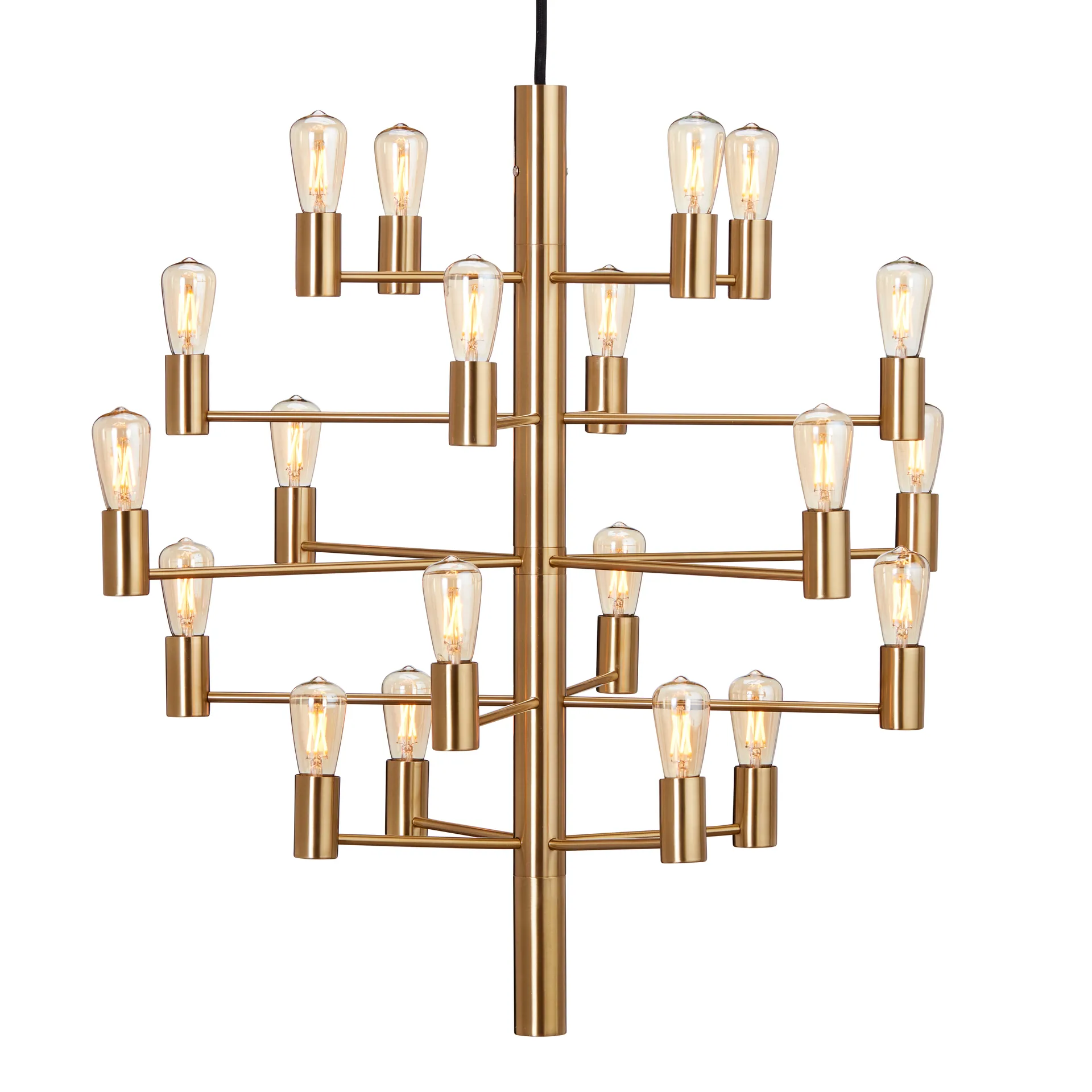 Manola 20 lysekrone, Satin brass Herstal