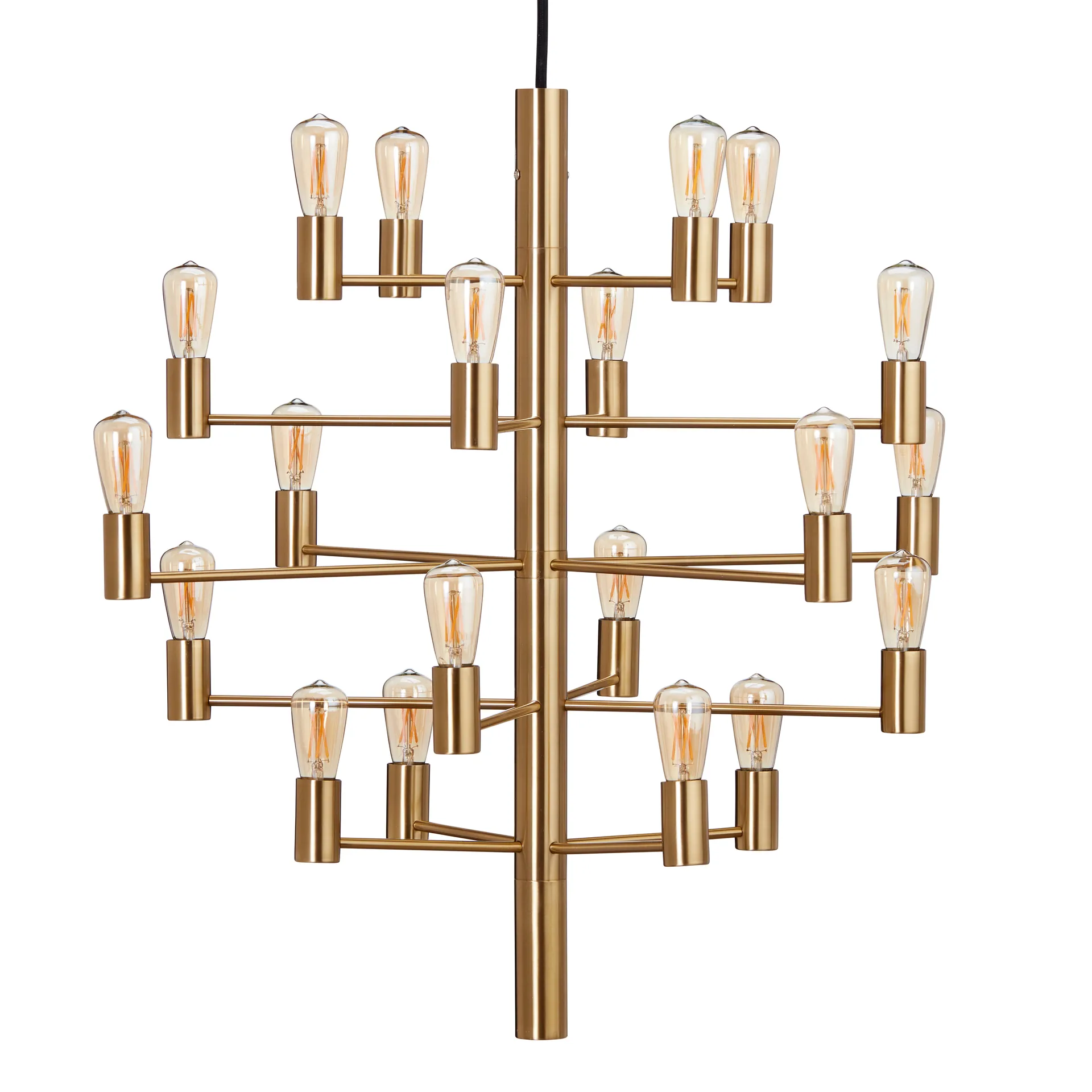 Manola 20 lysekrone, Satin brass Herstal