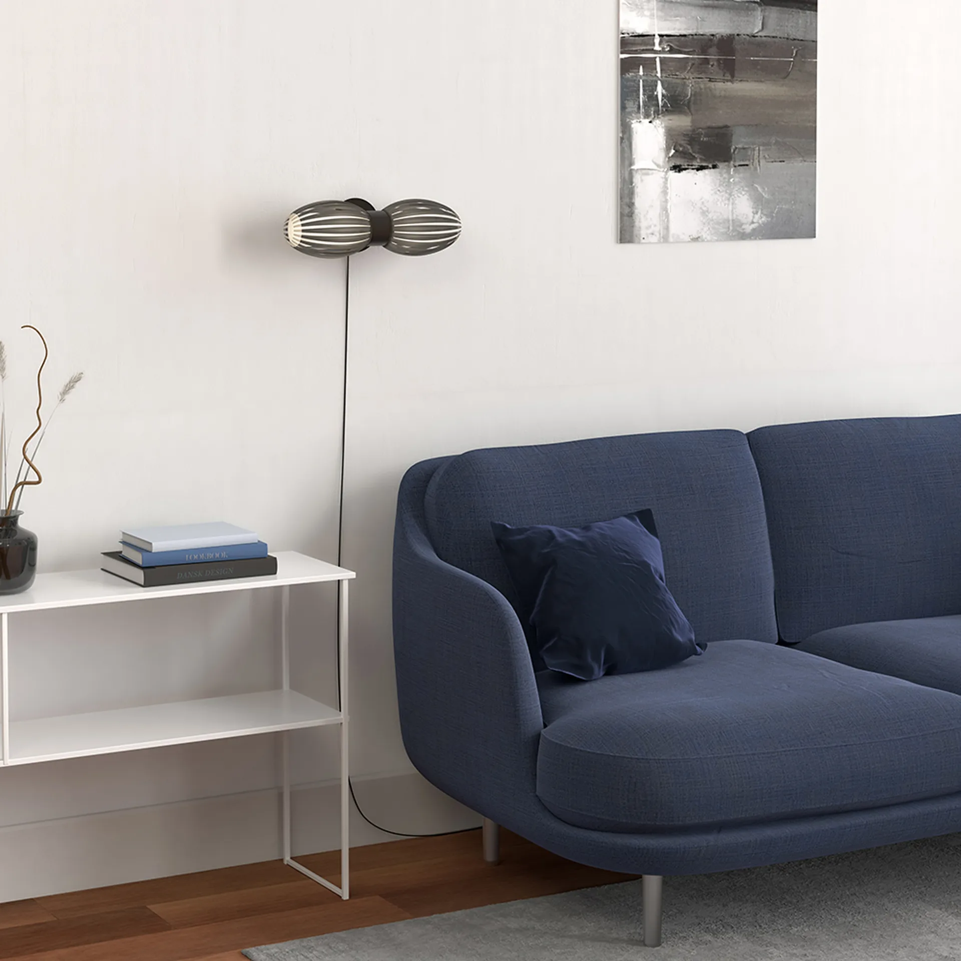 Tentacle væglampe duo 34 cm, Sort/Røgfarvet Herstal