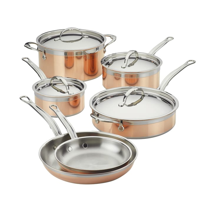 Hestan Copperbond gryde- og stegepandesæt - 10 dele - Hestan