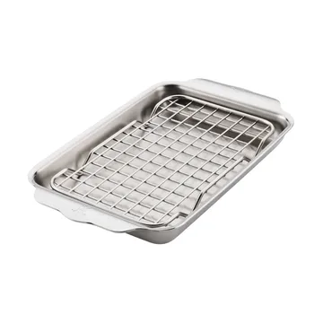 Hestan Ovenbond bageplade med afkølingsrist - Rustfrit stål, 16,8x28,8 cm - Hestan