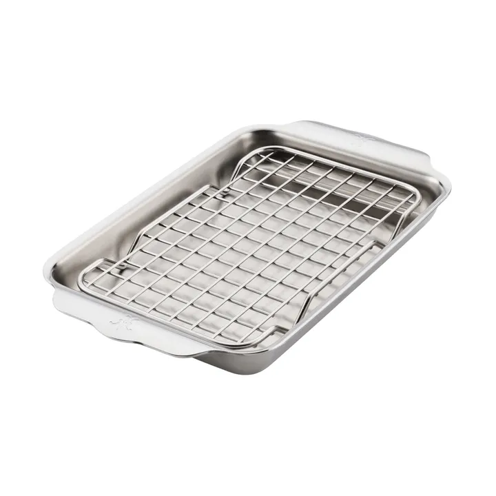Hestan Ovenbond bageplade med afkølingsrist - Rustfrit stål, 16,8x28,8 cm - Hestan