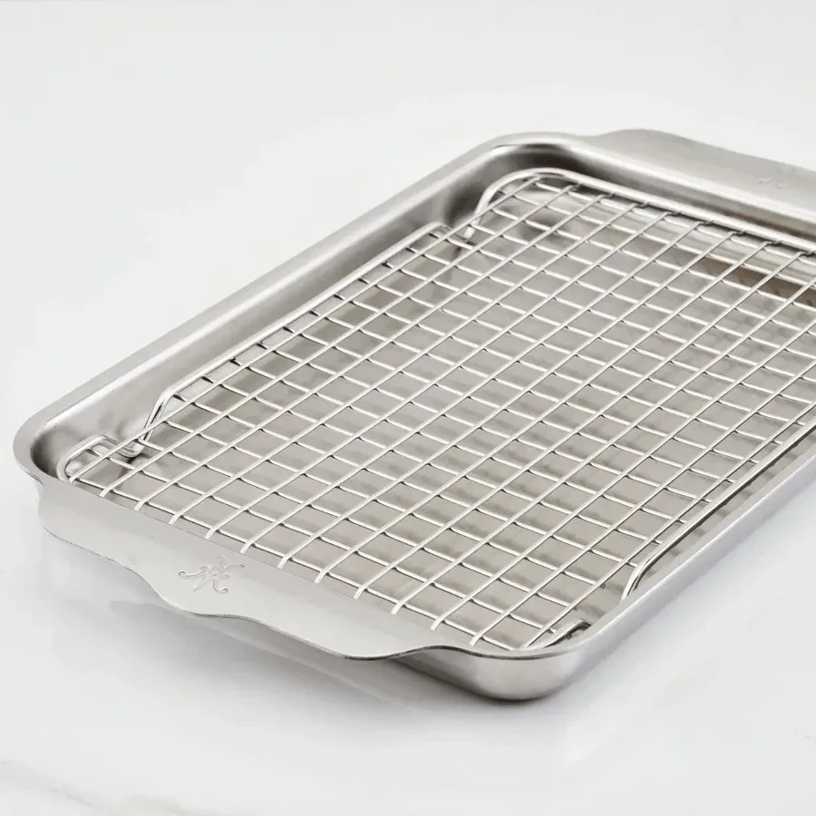 Hestan OvenBond kvadratpande med ovnriste, Rustfrit stål, 24x39 cm Hestan