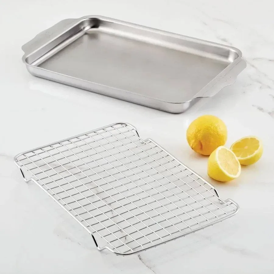 Hestan OvenBond kvadratpande med ovnriste, Rustfrit stål, 24x39 cm Hestan