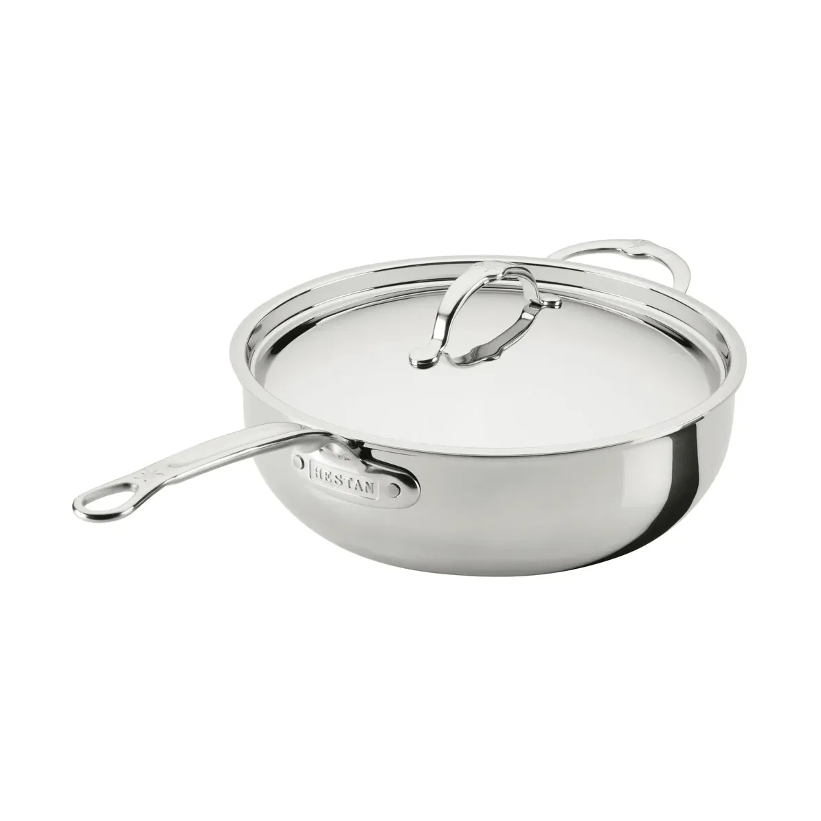 Hestan ProBond Luxe allroundpande med låg, Rustfrit stål, hjælpegreb Hestan