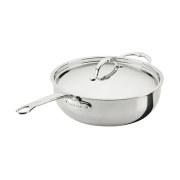 Hestan ProBond Luxe allroundpande med låg - Rustfrit stål, hjælpegreb - Hestan