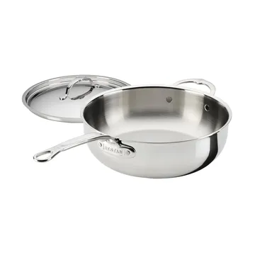 Hestan ProBond Luxe allroundpande med låg - Rustfrit stål, hjælpegreb - Hestan