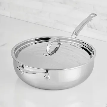 Hestan ProBond Luxe allroundpande med låg - Rustfrit stål, hjælpegreb - Hestan