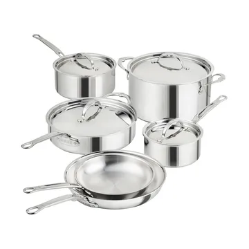 Hestan ProBond Luxe gryde- og stegepandesæt - Rustfrit stål, 10 dele - Hestan