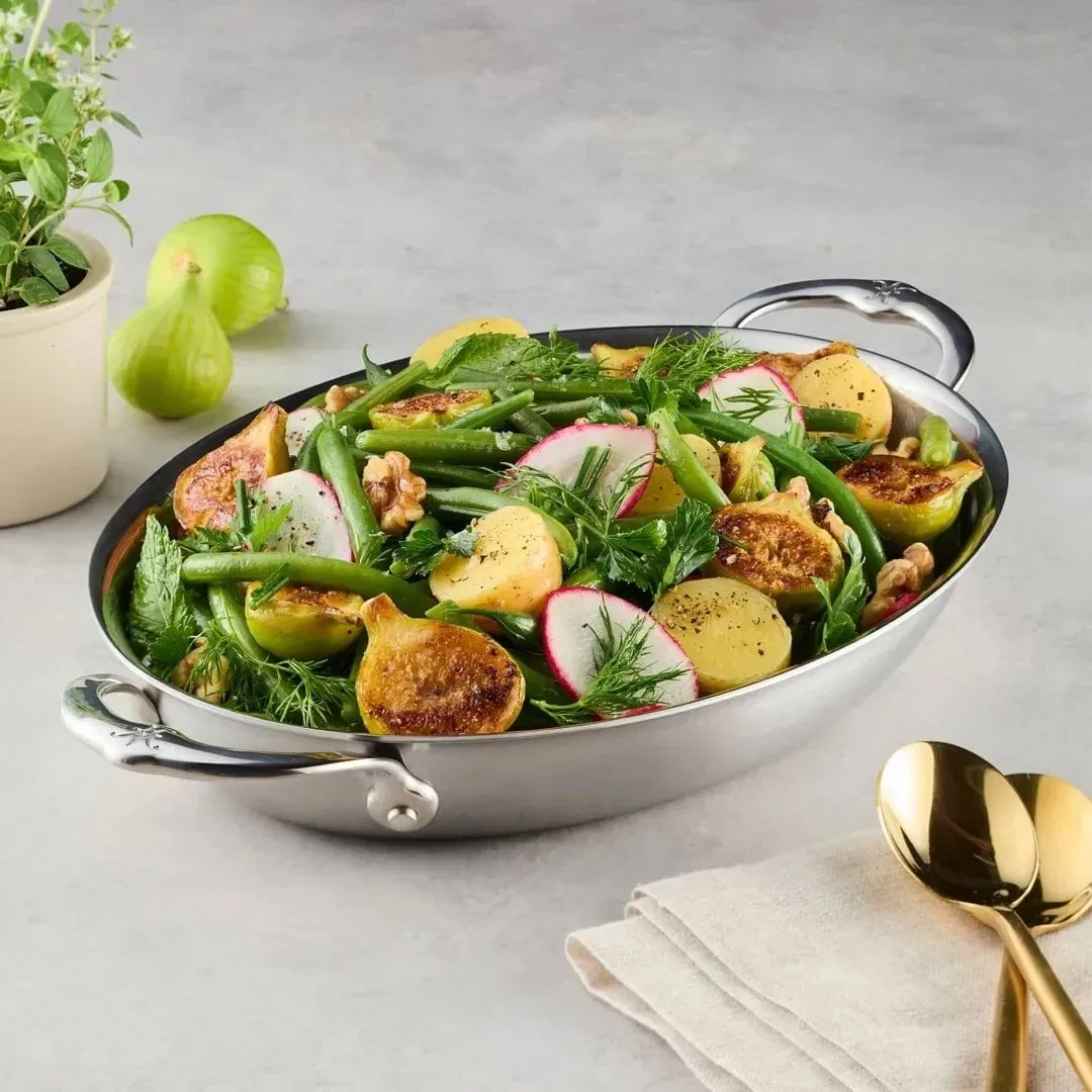 Hestan Provisions gratinform, Rustfrit stål, oval, 42,5x33,5 cm Hestan