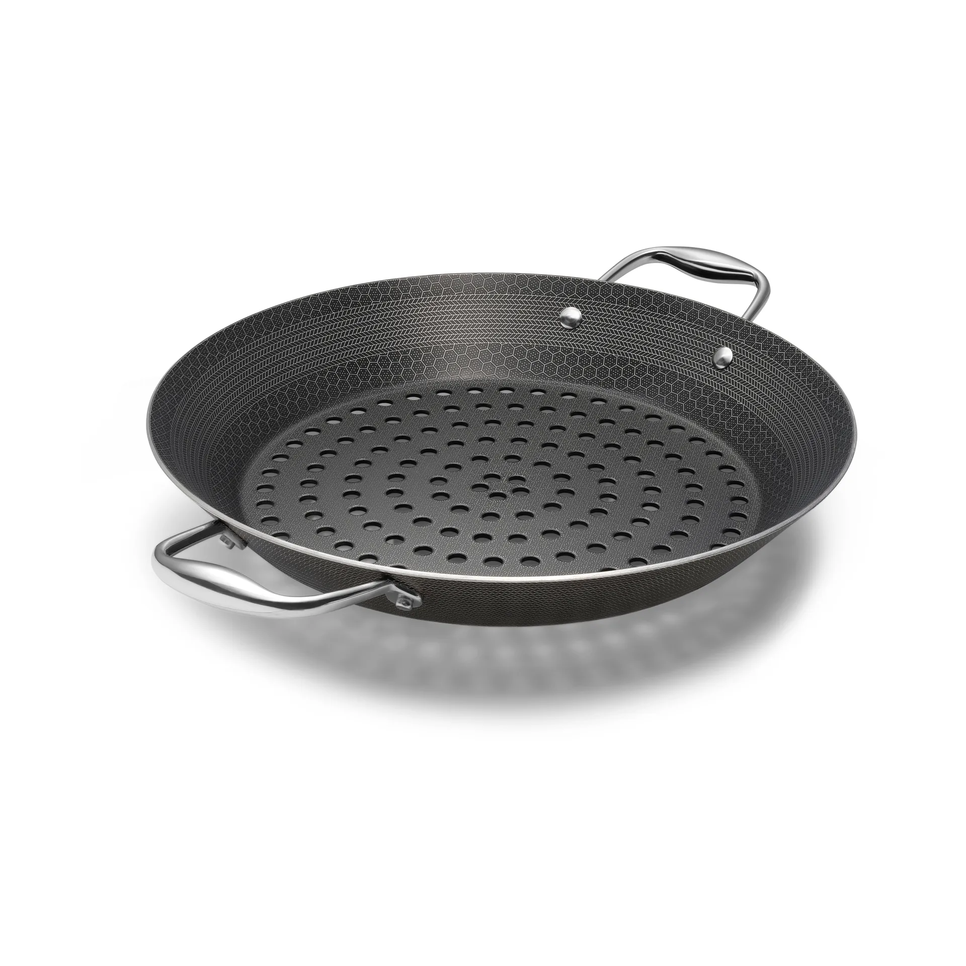 Hexclad bbq grillpande 30 cm, Sølv Hexclad
