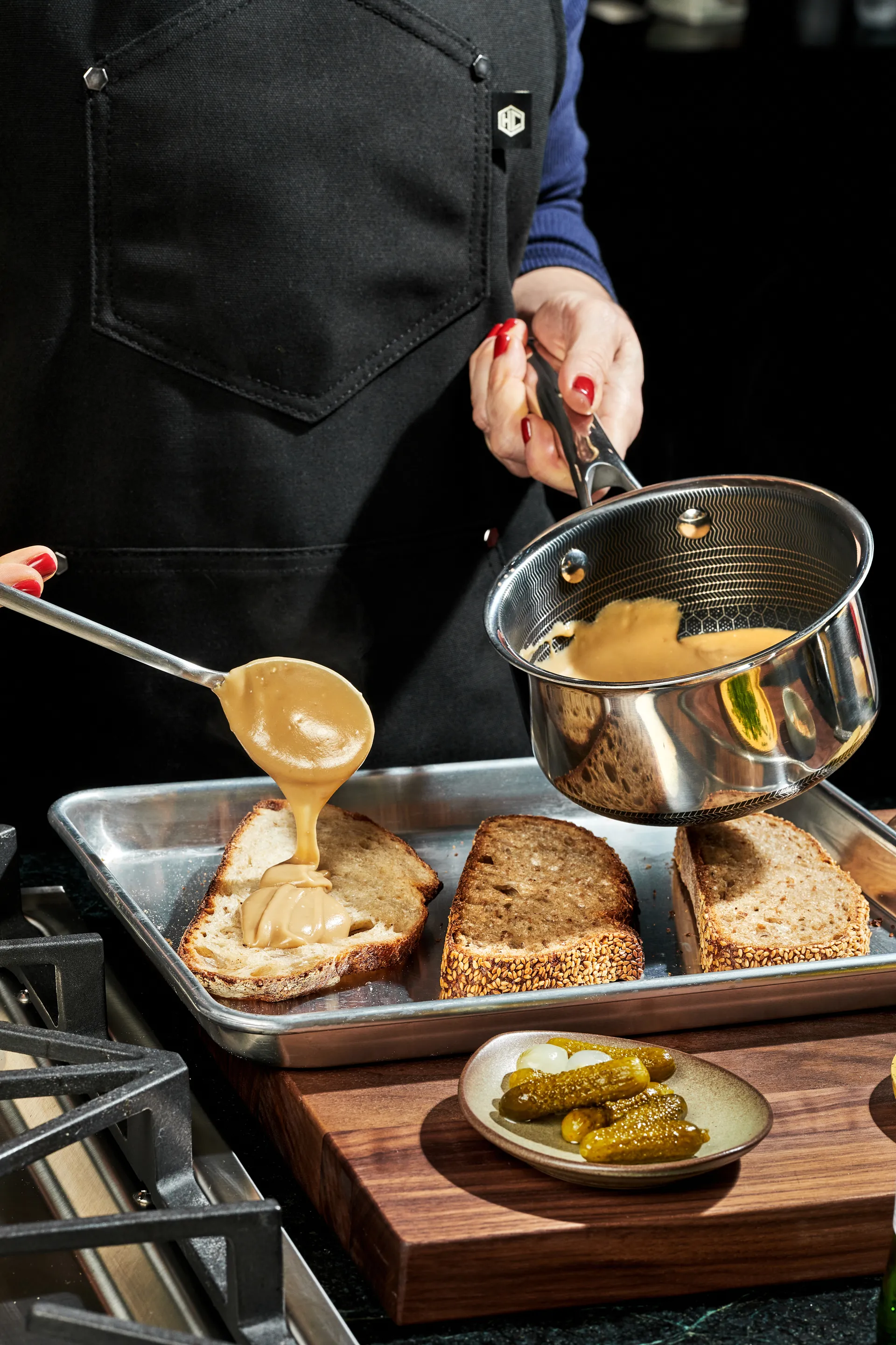 Hexclad grydesæt inkl låg 3 dele, Rustfrit stål Hexclad