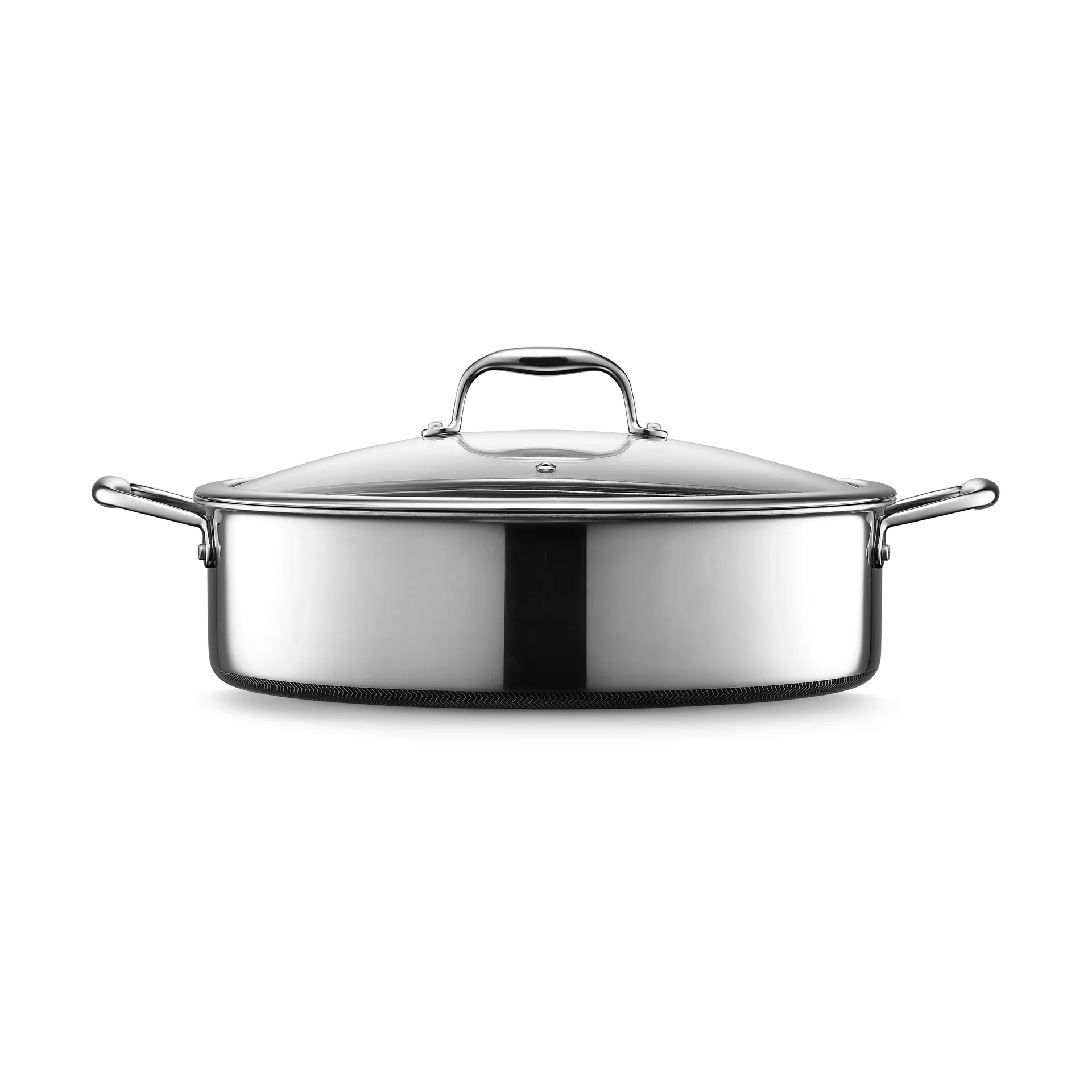 Hexclad hybrid sautépande 6,6 L, Sølv Hexclad