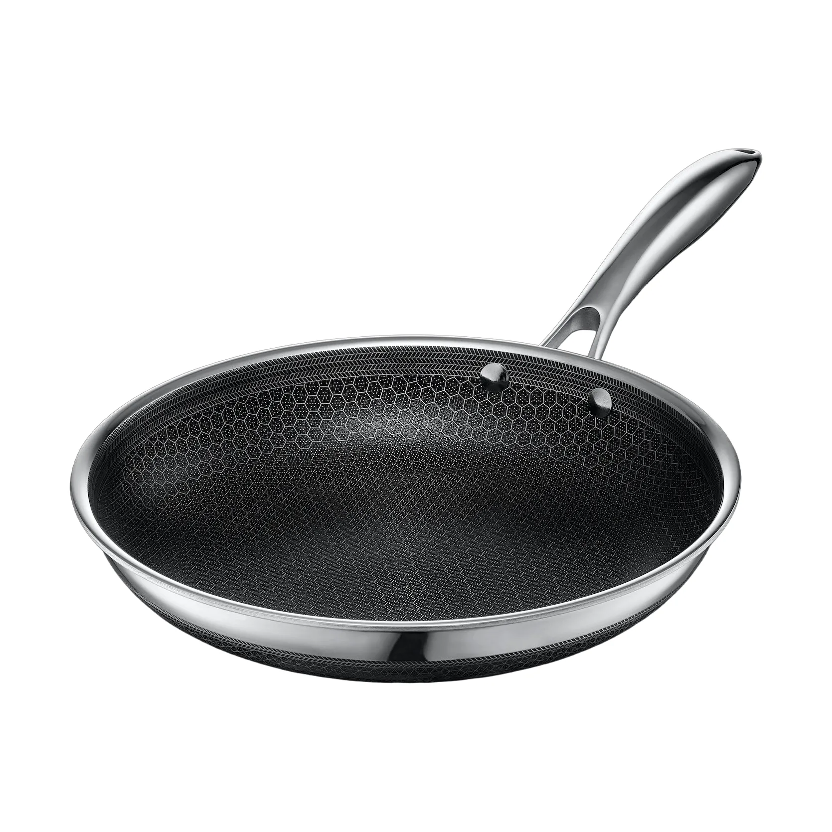 Hexclad Hybrid stegepande 26 cm, Rustfrit stål-sort Hexclad