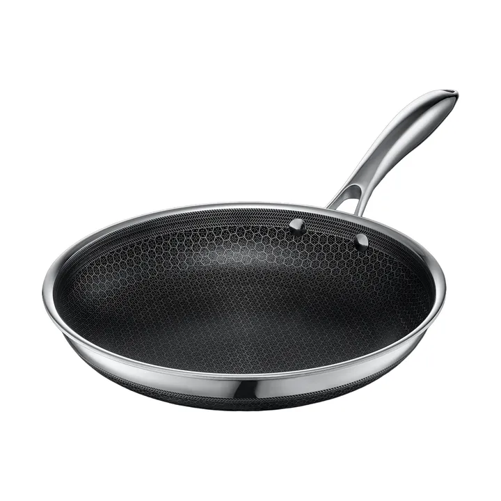 Hexclad Hybrid stegepande 26 cm - Rustfrit stål-sort - Hexclad