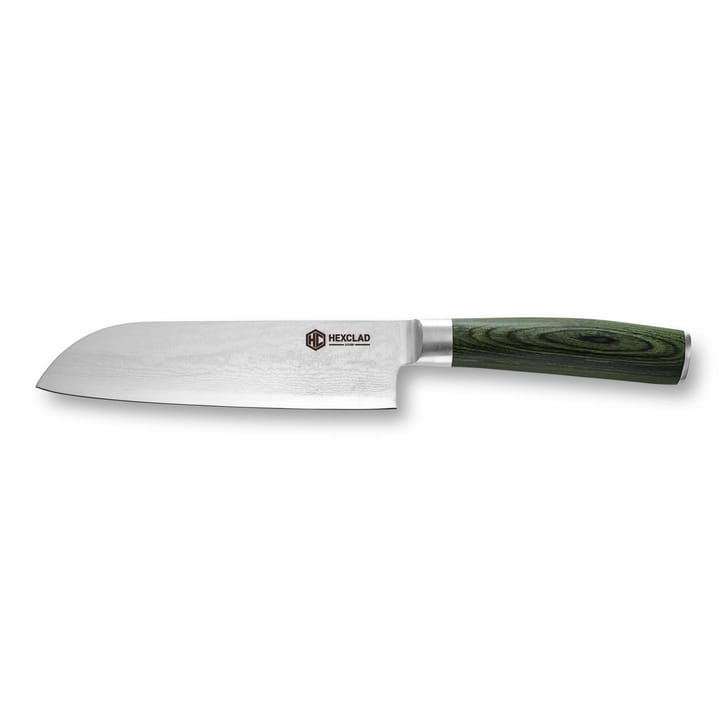 Hexclad Santoku 67-lags Damaskus 18 cm, Grøn Hexclad