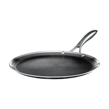 Hexclad stegepande hybrid Ø30 cm - Rustfrit stål-sort - Hexclad