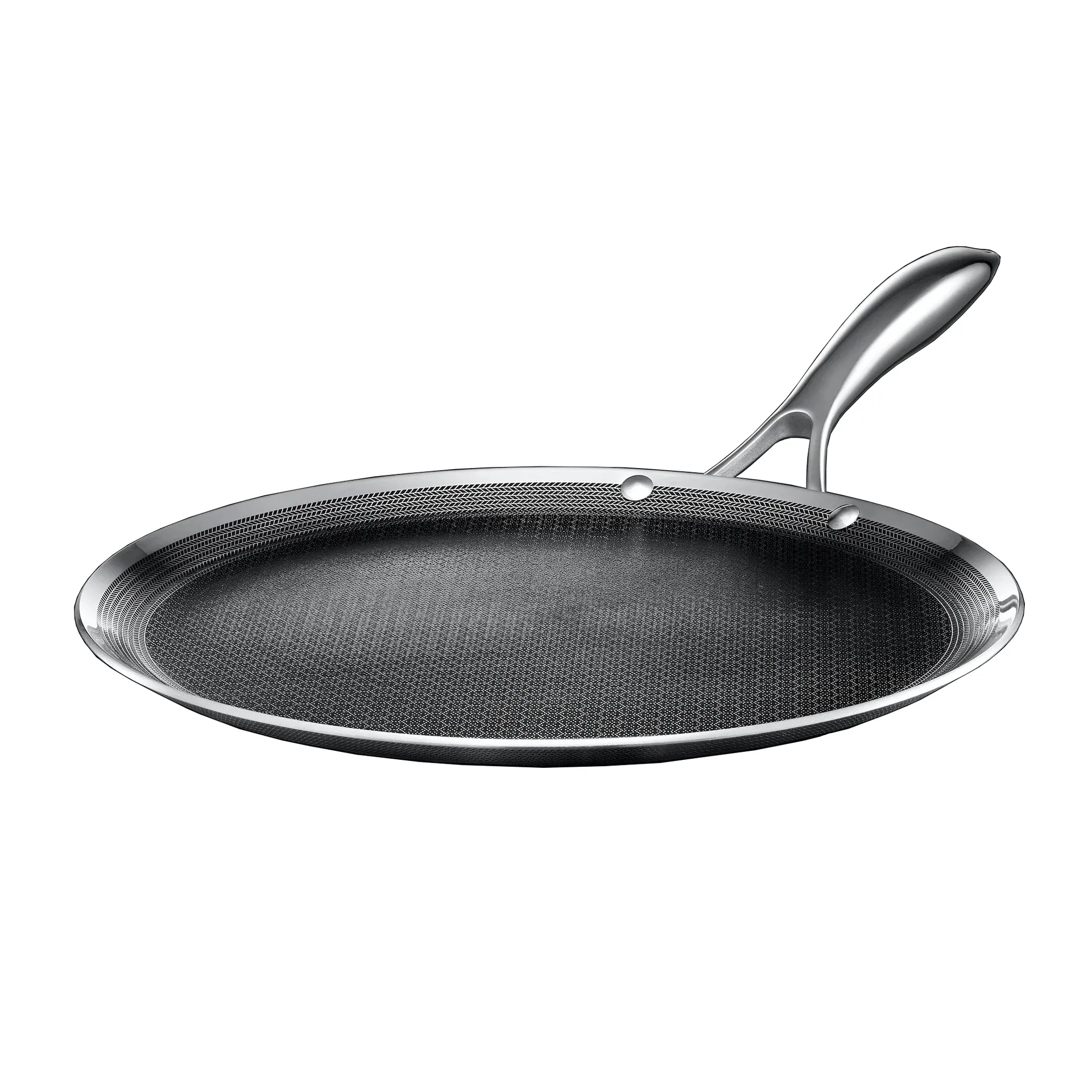 Hexclad stegepande hybrid Ø30 cm, Rustfrit stål-sort Hexclad