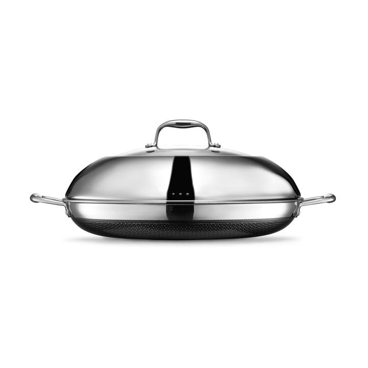 Hexclad stegepande med låg hybrid Ø36 cm, Rustfrit stål-sort Hexclad
