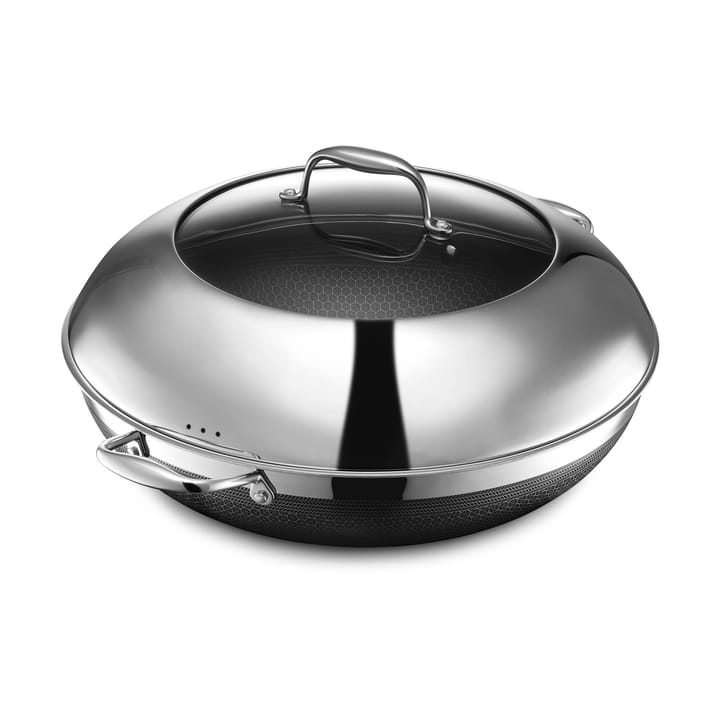 Hexclad wok med låg hybrid �Ø36 cm, Rustfrit stål-sort Hexclad