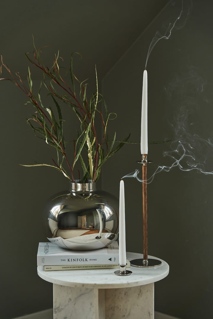 Basso lav lysestage, Forniklet messing Hilke Collection