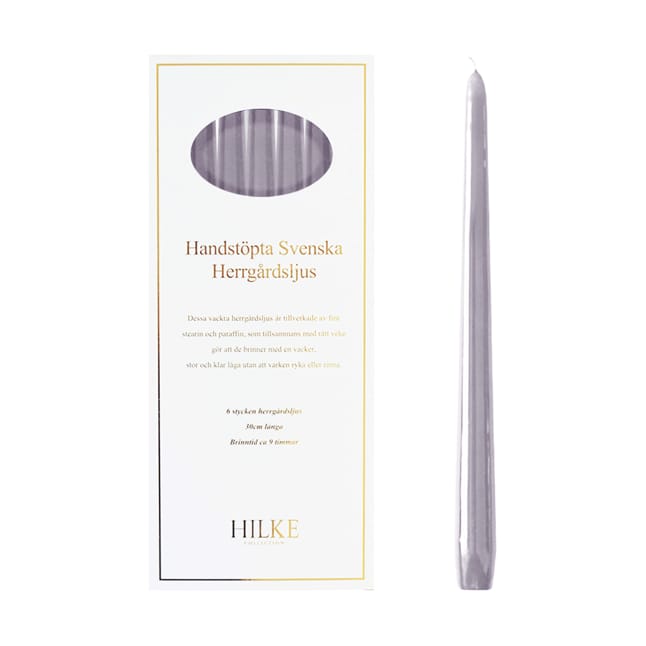 Herrg�årdsljus lys 30 cm 6-pak, Blåbær Hilke Collection