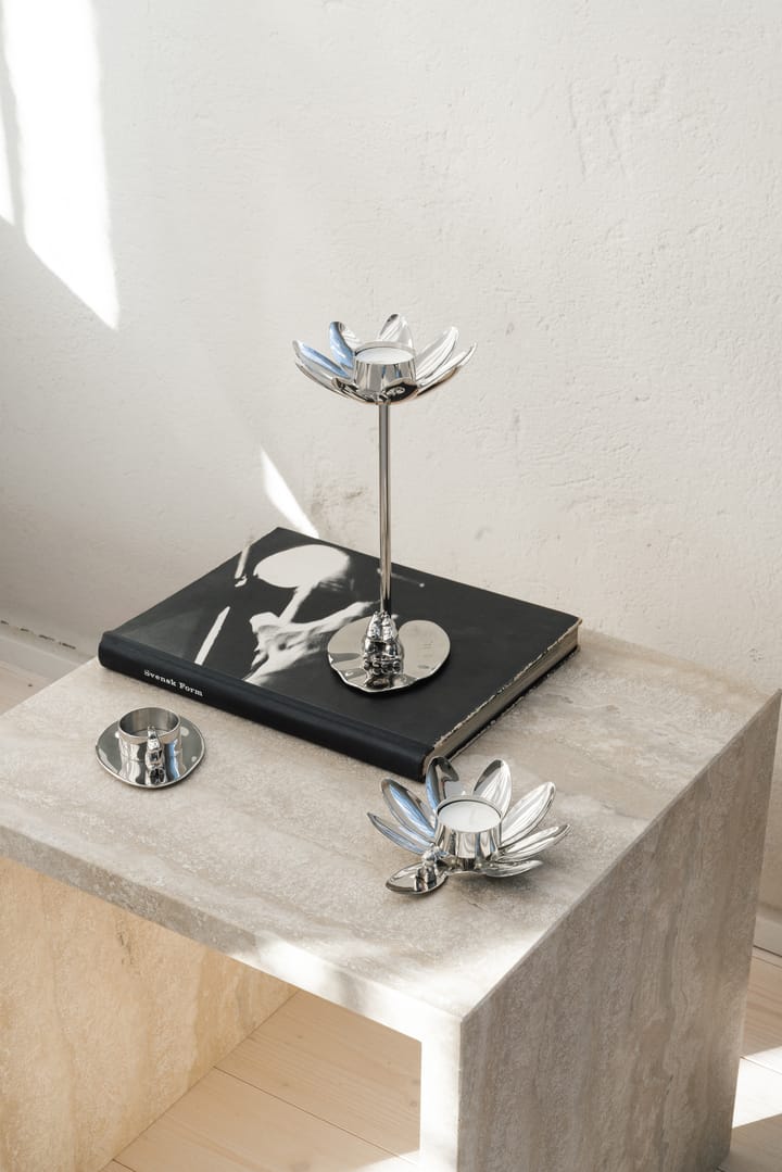 Hilke X Mumin No.3 lysestage, Forkromet messing Hilke Collection