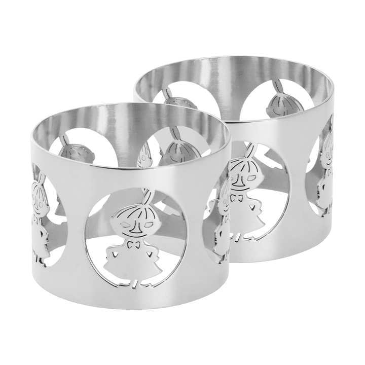 Hilke X Mumin servietring Lille My 2-pak - Forkromet messing - Hilke Collection