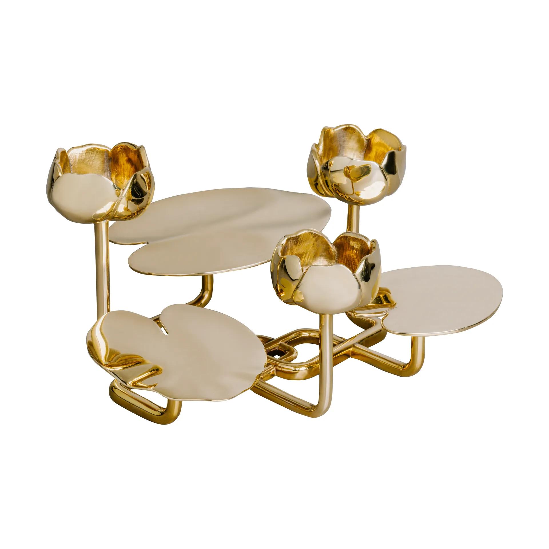 Ninfea grande lysestage, Messing Hilke Collection