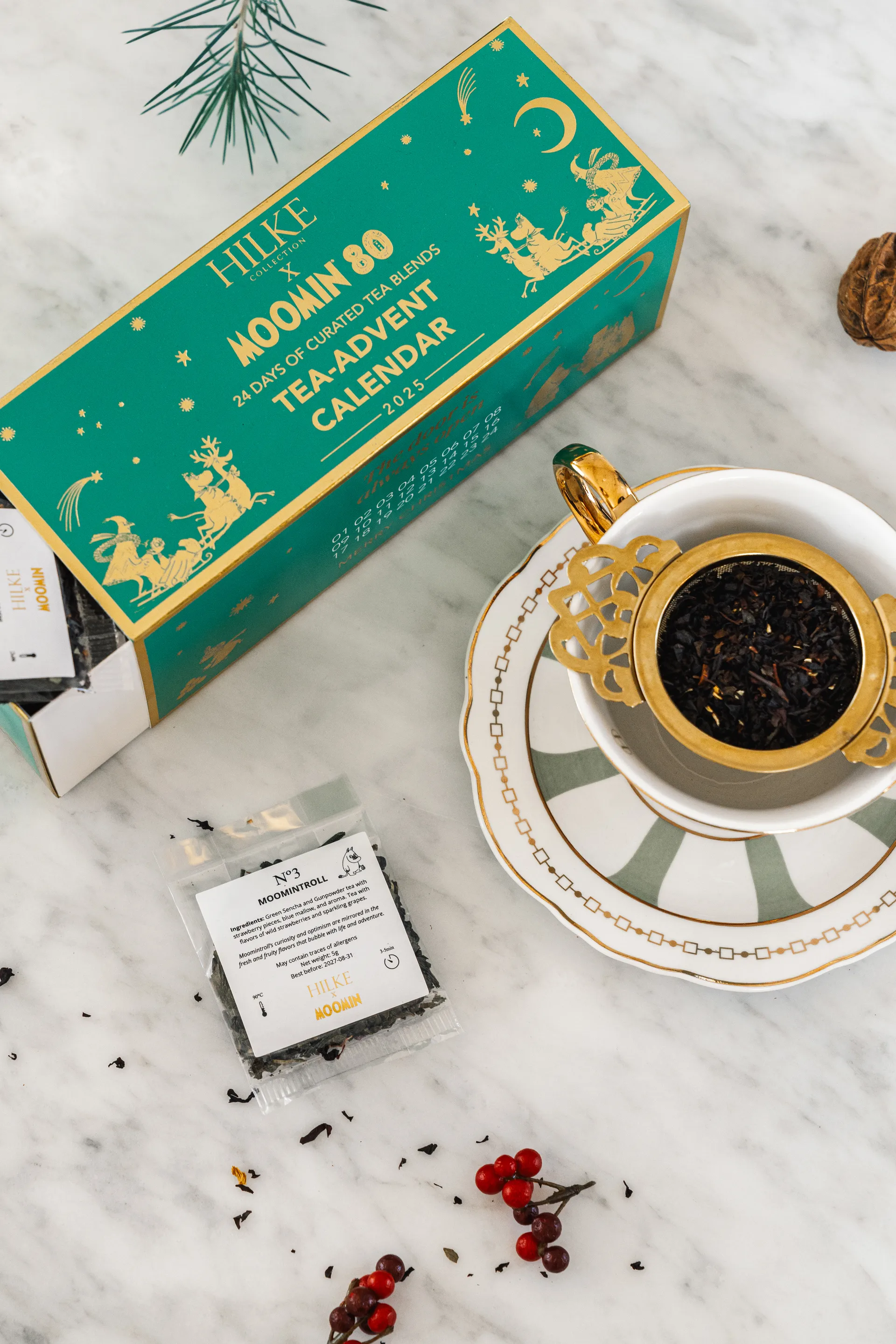 Strisce Salvia kop med underkop, 22 cl Hilke Collection