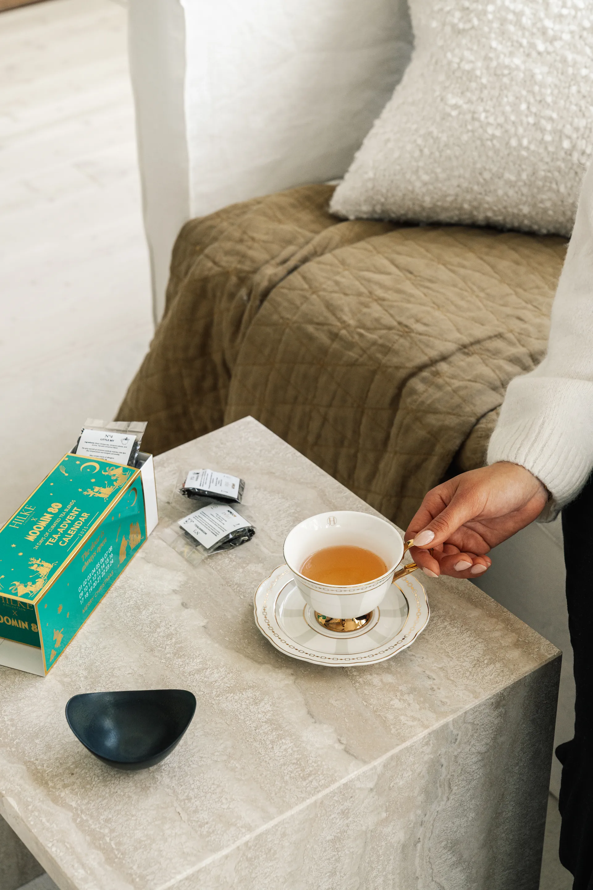 Strisce Tortora kop med underkop, 22 cl Hilke Collection