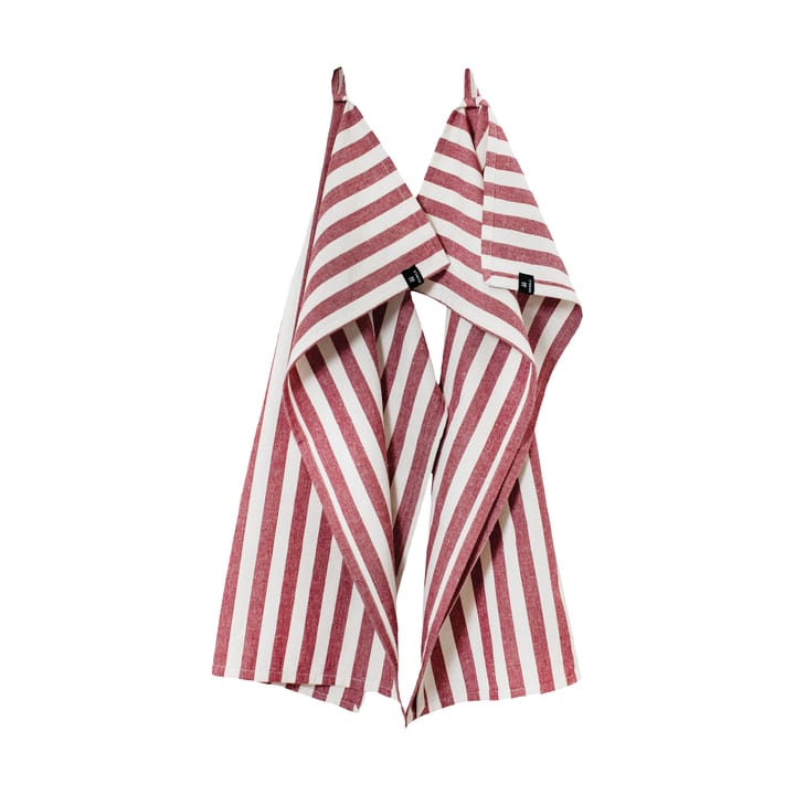 Bretagne viskestykke 50x70 cm 2-pak - Deep red - Himla