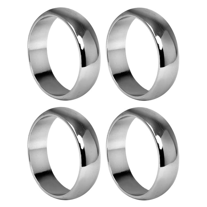 Monaco servietring Ø4 cm 4-pak - Silver - Himla