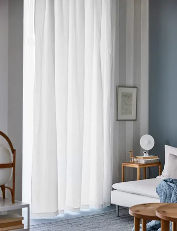 Sunrise gardin med rynkebånd 280x290 cm - White - Himla