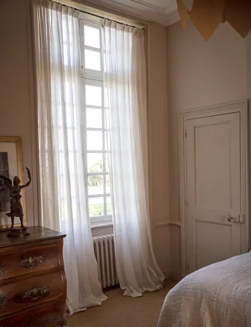 Sunrise gardin med rynkebånd 280x290 cm - White - Himla