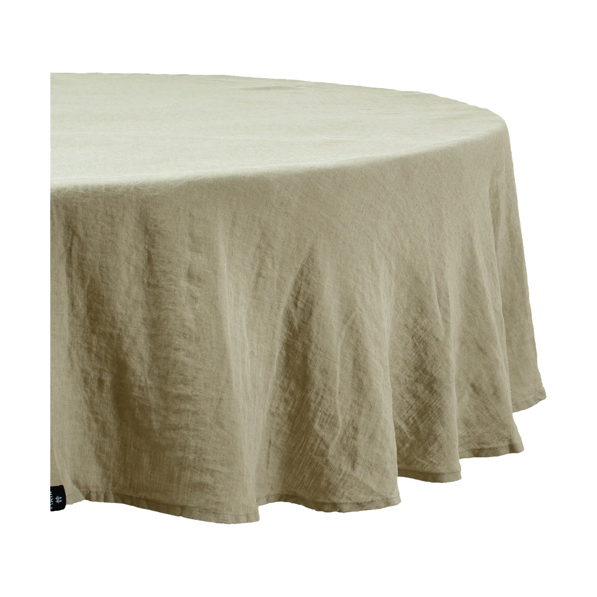 Himla Sunrise rund hørdug Organic (grøn), Ø220 cm